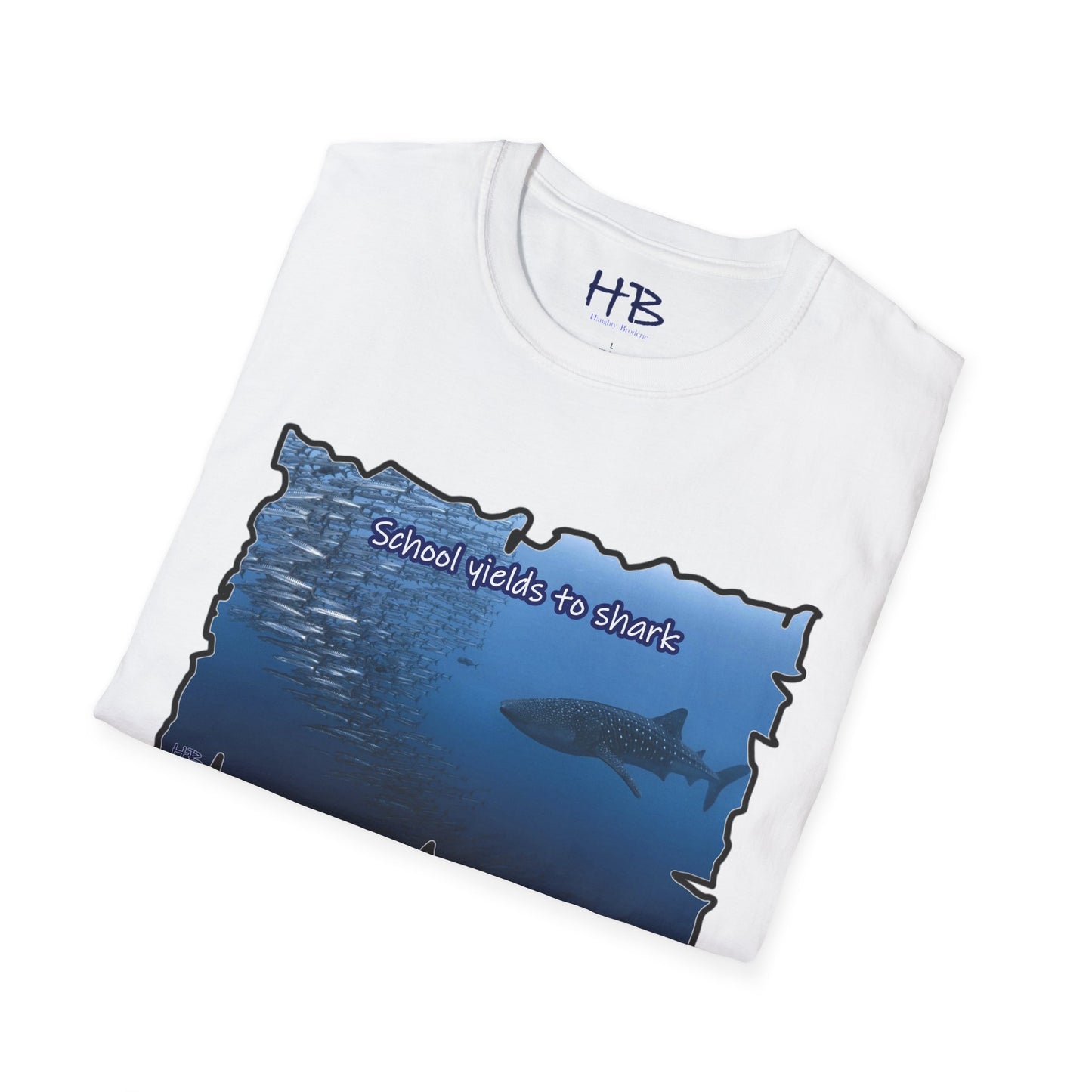 Symbiotic Serenity Aquatic Symphony: Shark's Odyssey piercing the School's Ballet