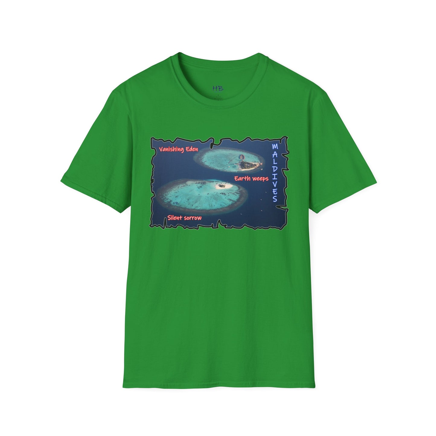 Climate Crusader Earth's Cry Tee;  Ocean's Embrace Crisis Conscious Maldives Melancholy