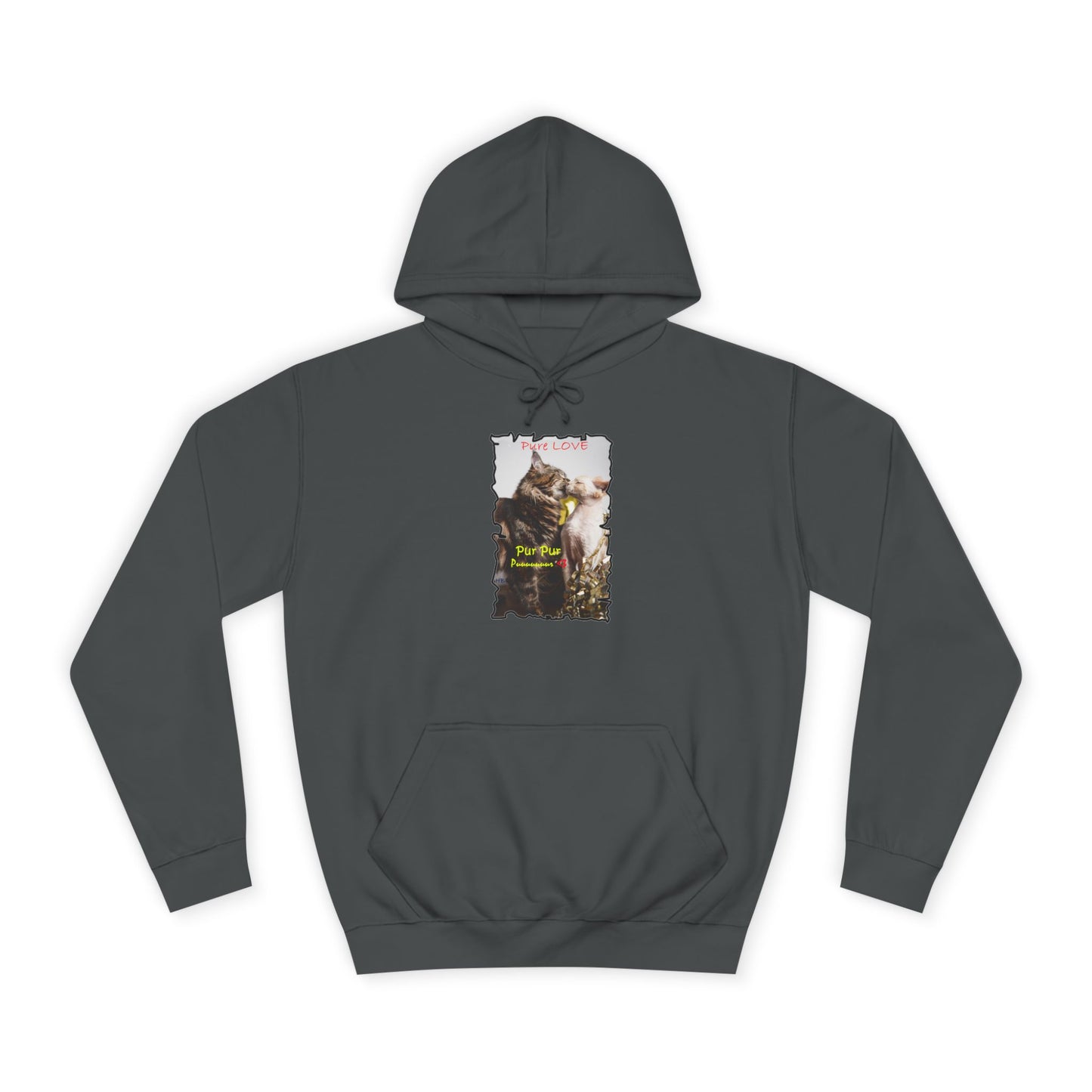Get Yours Now -- Pure LOVE Cats kissing (Hoodie - Cozy and Durable)