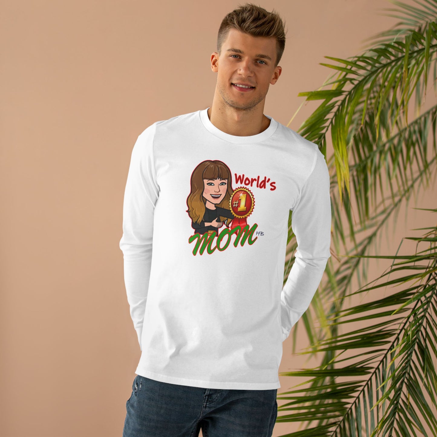 World's number #1 Mom (Men's Base Longsleeve Tee - All-Season Wear)