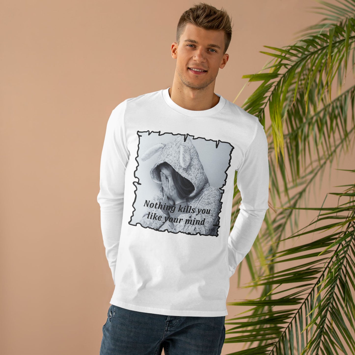 Get Yours Now -- Mental Fortress brings Inner Peace (Men's Base Longsleeve Tee - All-Season Wear)