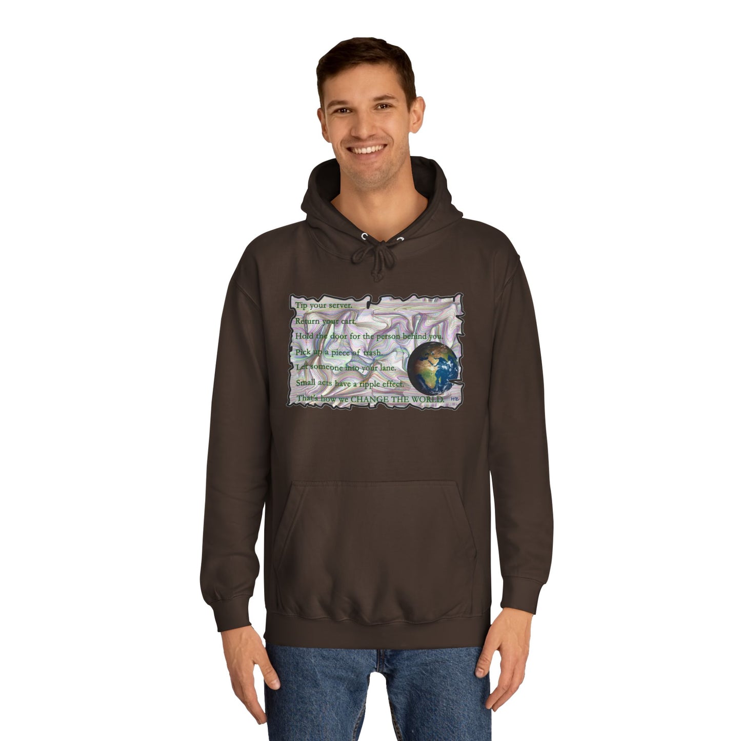 Take Action to Change the World Ripple Effect (Hoodie - Cozy and Durable)