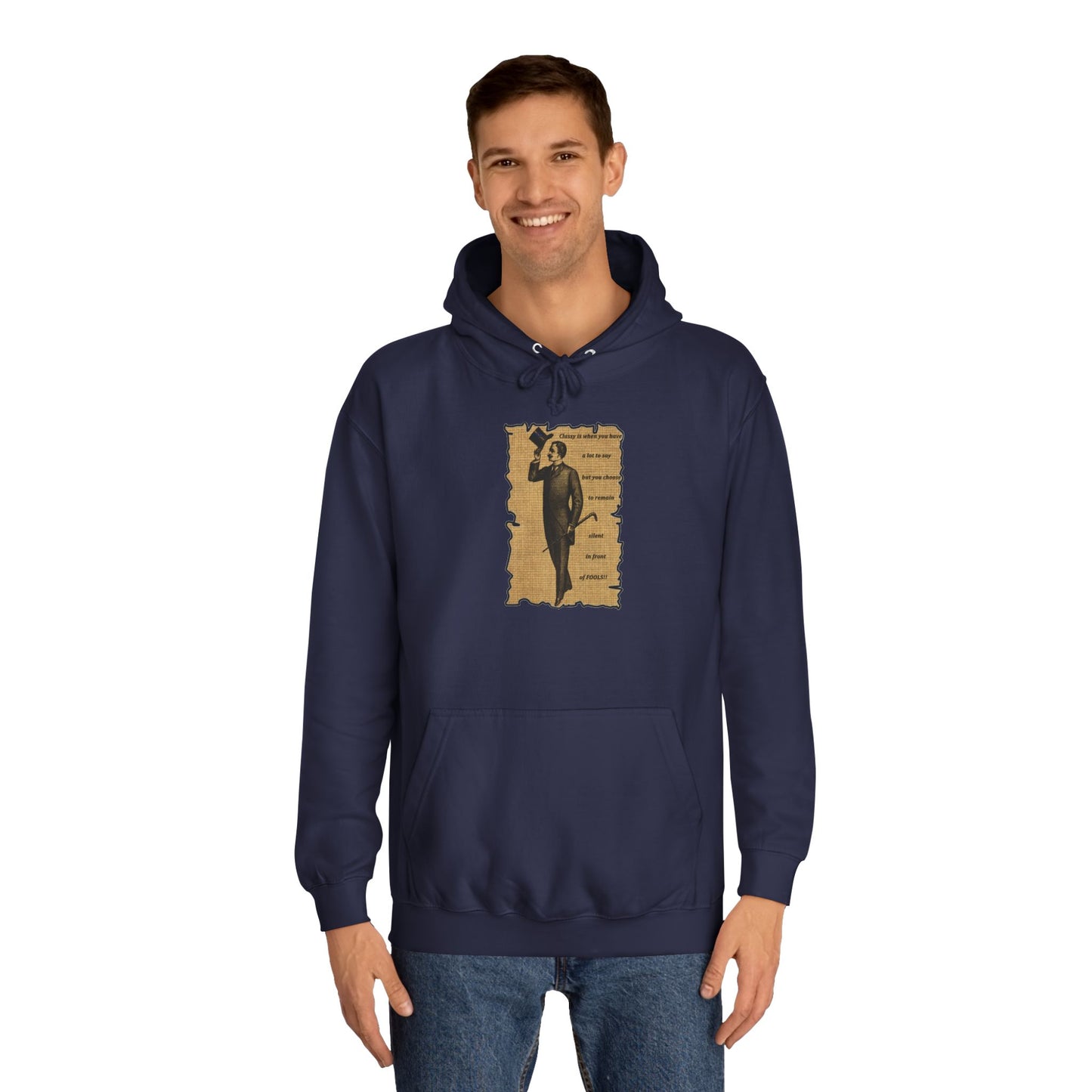 Sophisticated Vintage Silence (Hoodie - Cozy and Durable)