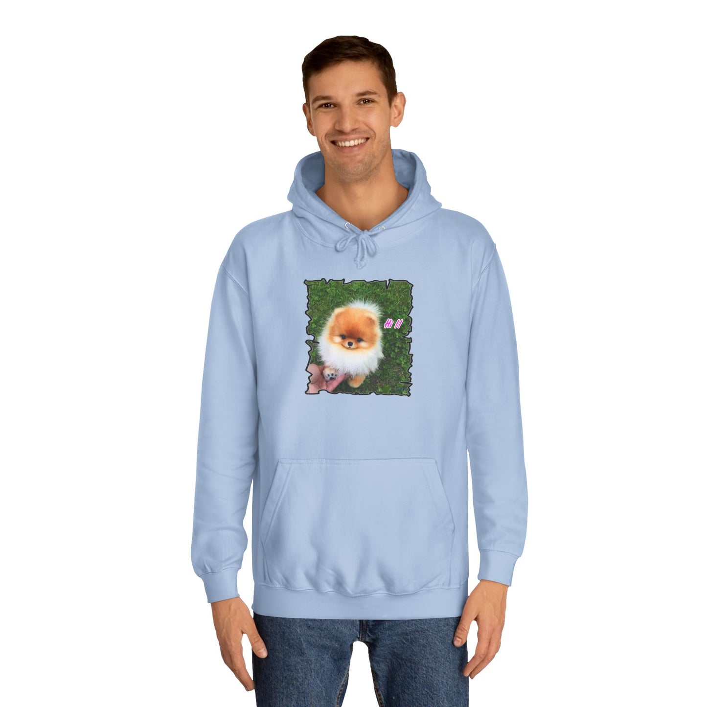 "Hi !!" Tiny adorable Bichon Maltese (Hoodie - Cozy and Durable)