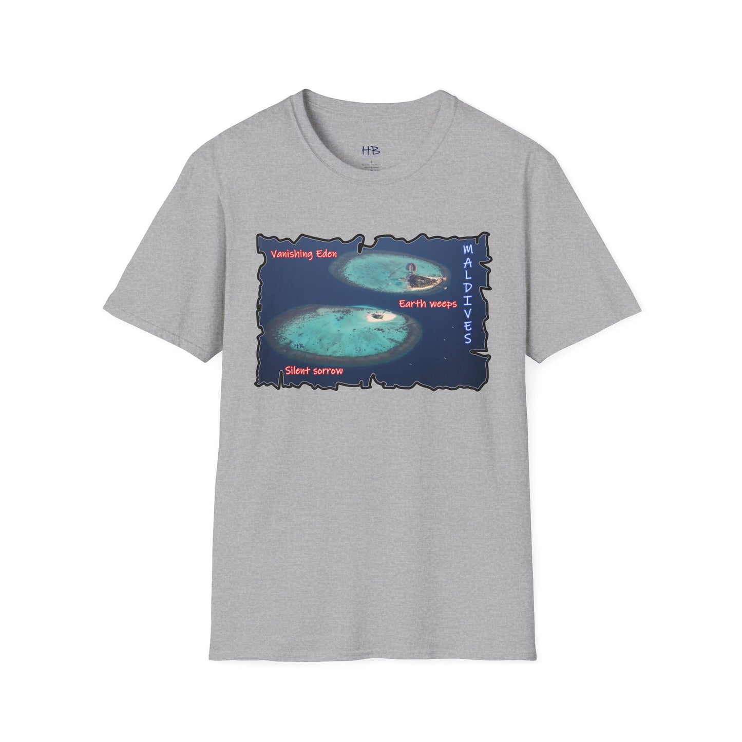 Climate Crusader Earth's Cry Tee;  Ocean's Embrace Crisis Conscious Maldives Melancholy