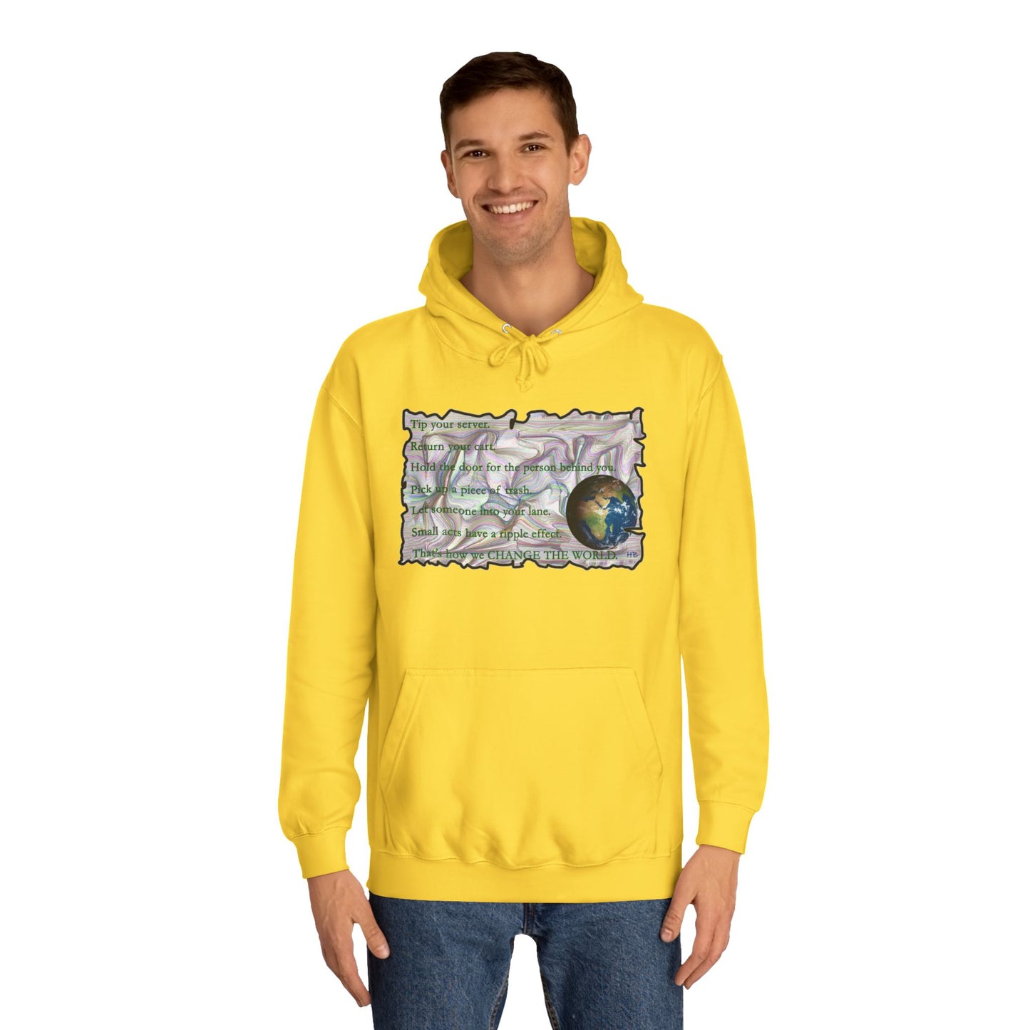 Take Action to Change the World Ripple Effect (Hoodie - Cozy and Durable)