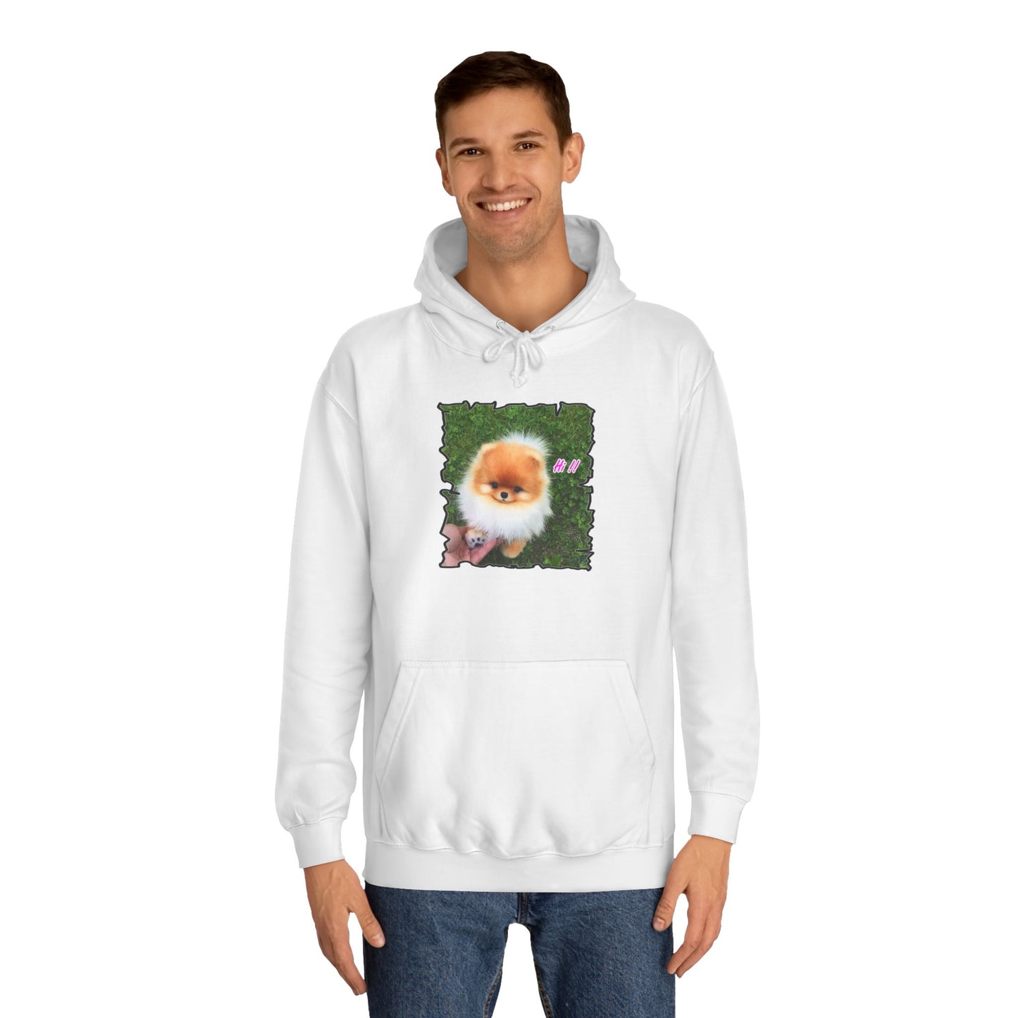 "Hi !!" Tiny adorable Bichon Maltese (Hoodie - Cozy and Durable)