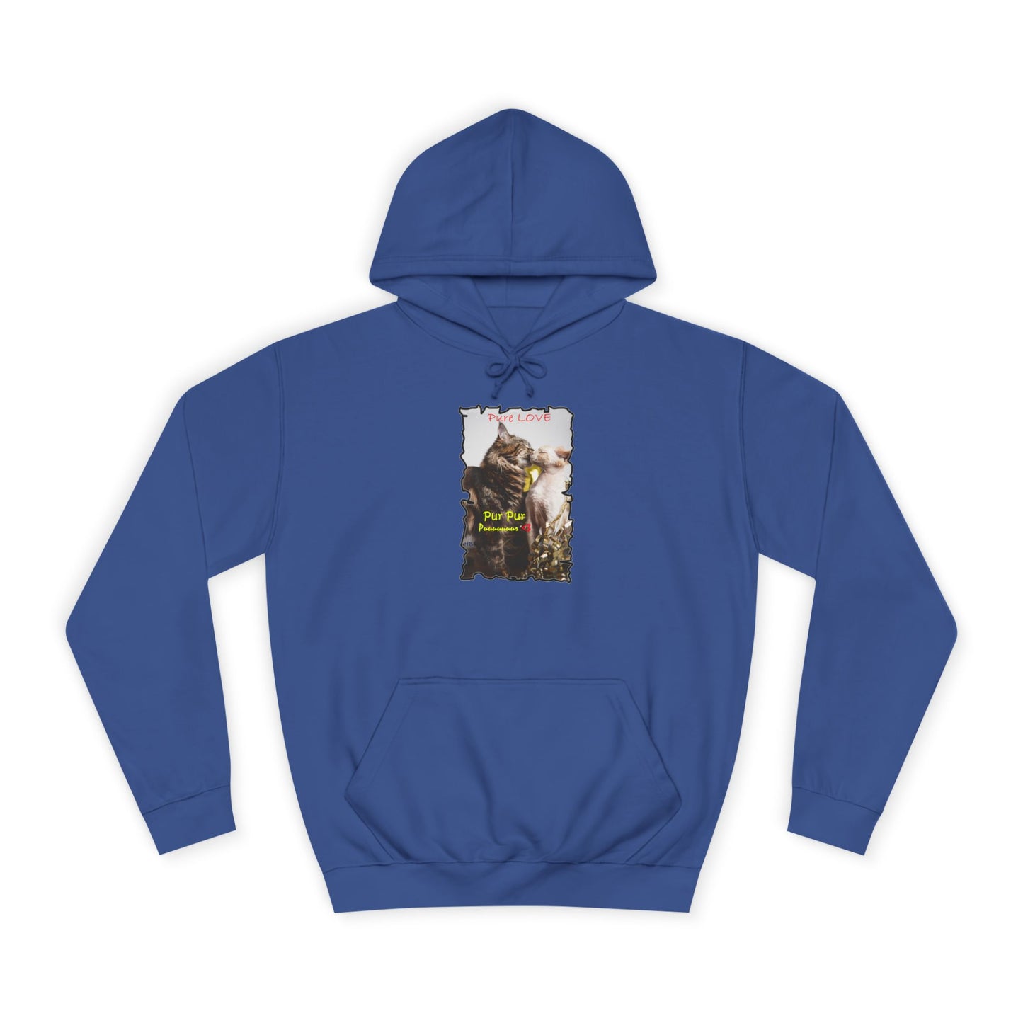 Get Yours Now -- Pure LOVE Cats kissing (Hoodie - Cozy and Durable)