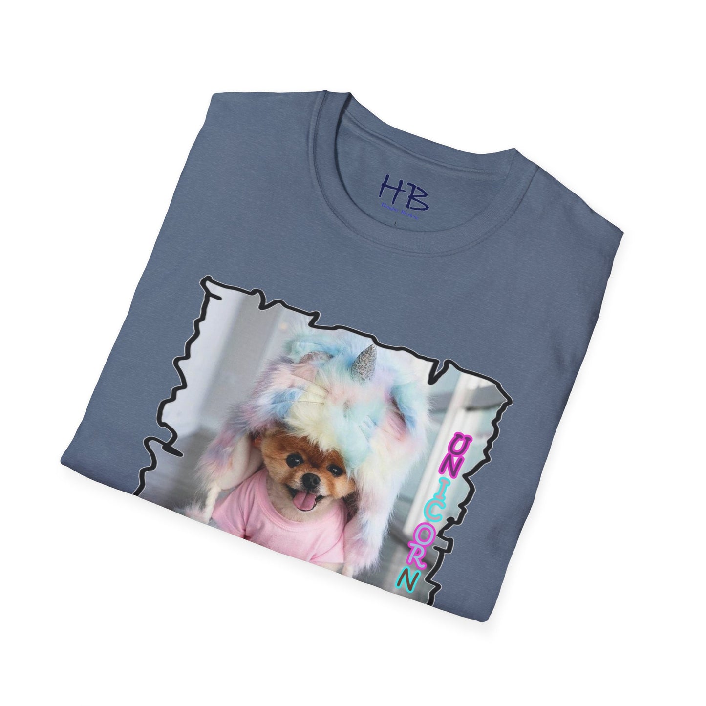 Little puppy wearing a Unicorn 🦄 costume with a big happy smile!!