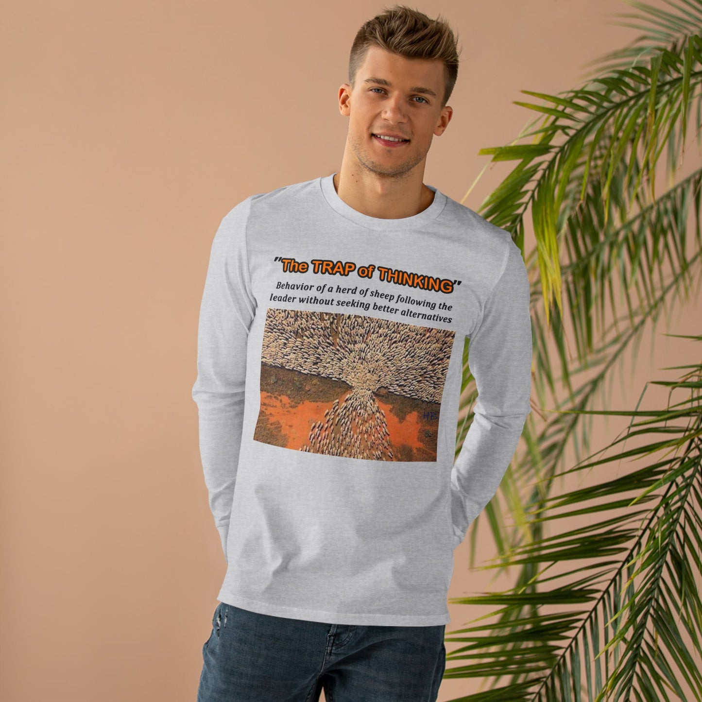 Thought-Provoking Independent Thinker (Men's Base Longsleeve Tee - All-Season Wear)