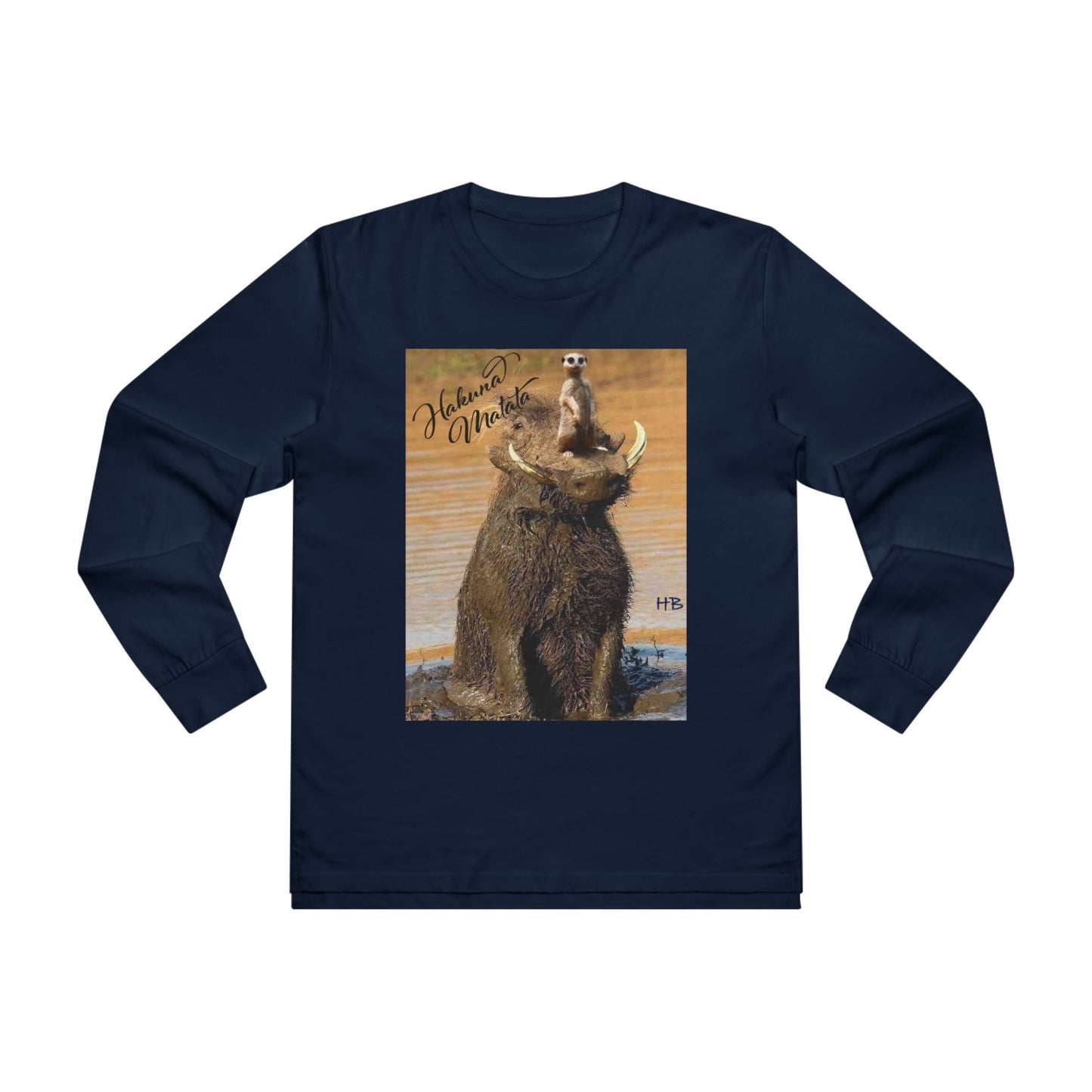 Smile Spark with Hakuna Matata Positivity Patrol Duo (Men's Base Longsleeve Tee - All-Season Wear)