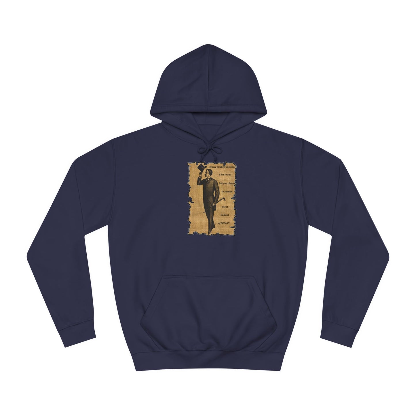 Sophisticated Vintage Silence (Hoodie - Cozy and Durable)