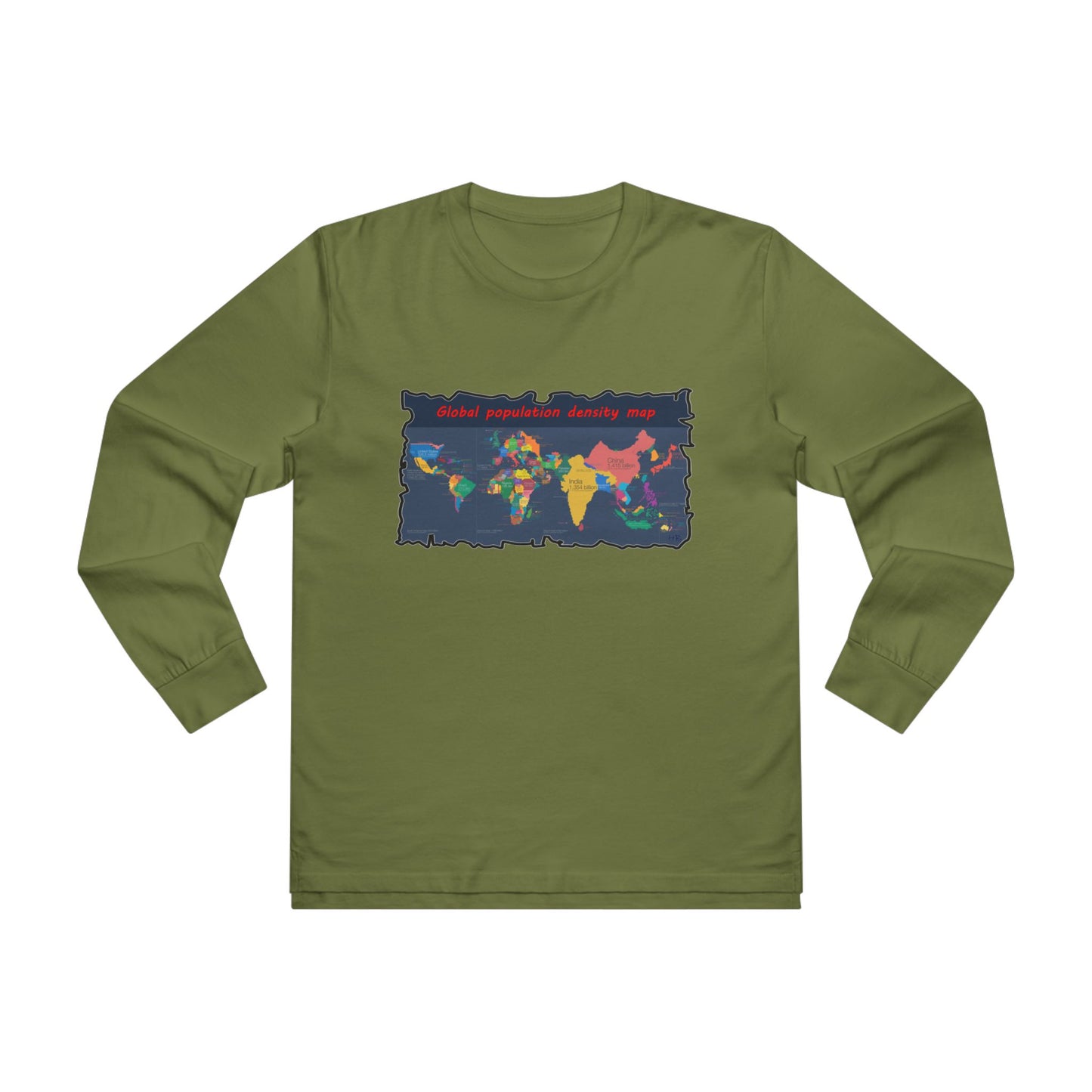 Get Yours Now -- Global density world population (Men's Base Longsleeve Tee - All-Season Wear)