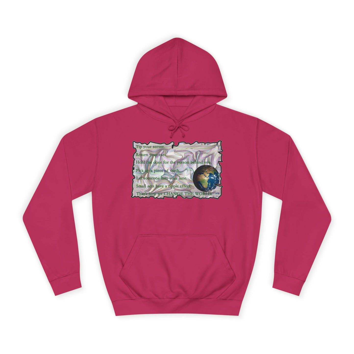 Take Action to Change the World Ripple Effect (Hoodie - Cozy and Durable)