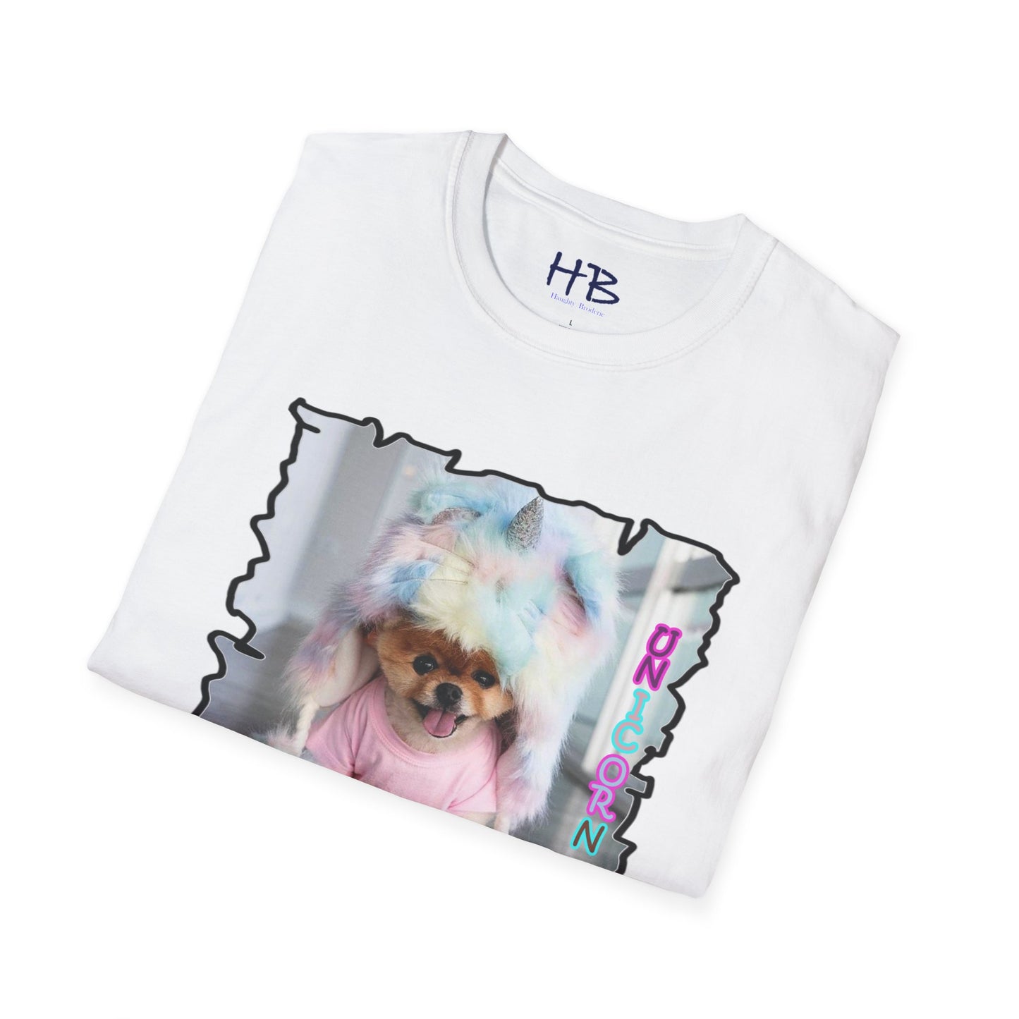 Little puppy wearing a Unicorn 🦄 costume with a big happy smile!!