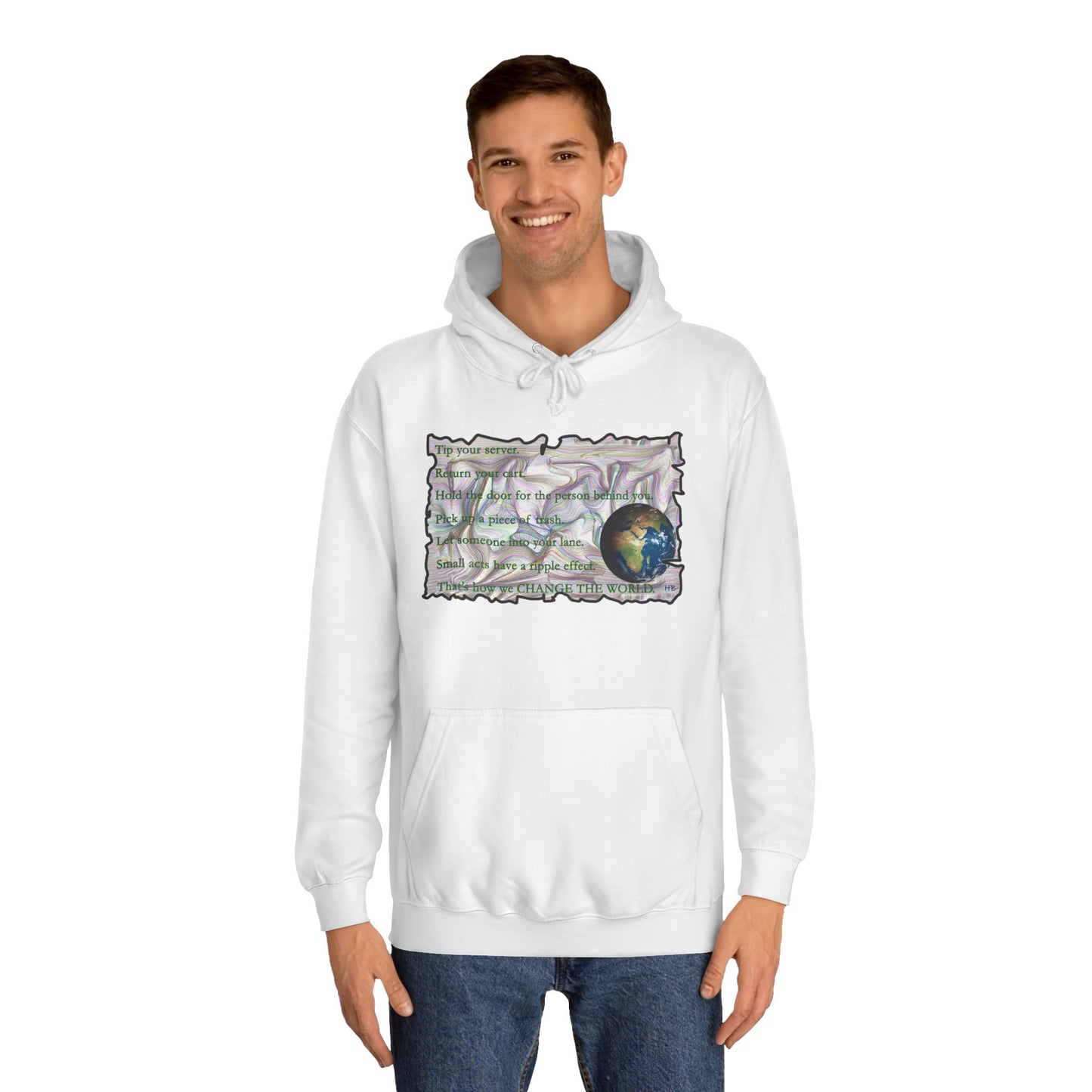 Take Action to Change the World Ripple Effect (Hoodie - Cozy and Durable)
