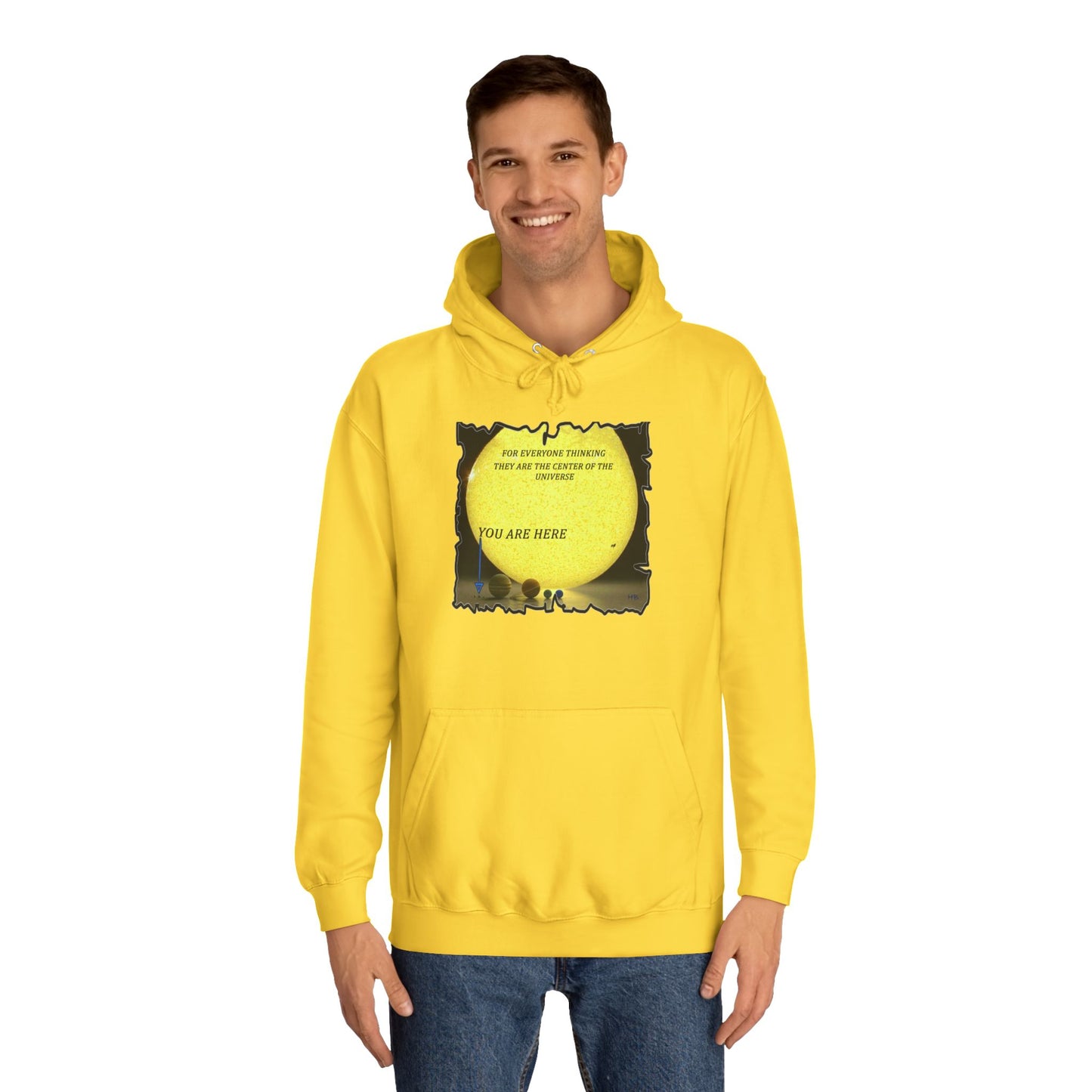 Get Yours Now -- Center of the universe Reality Check using Galactic Humor  (Hoodie - Cozy and Durable)