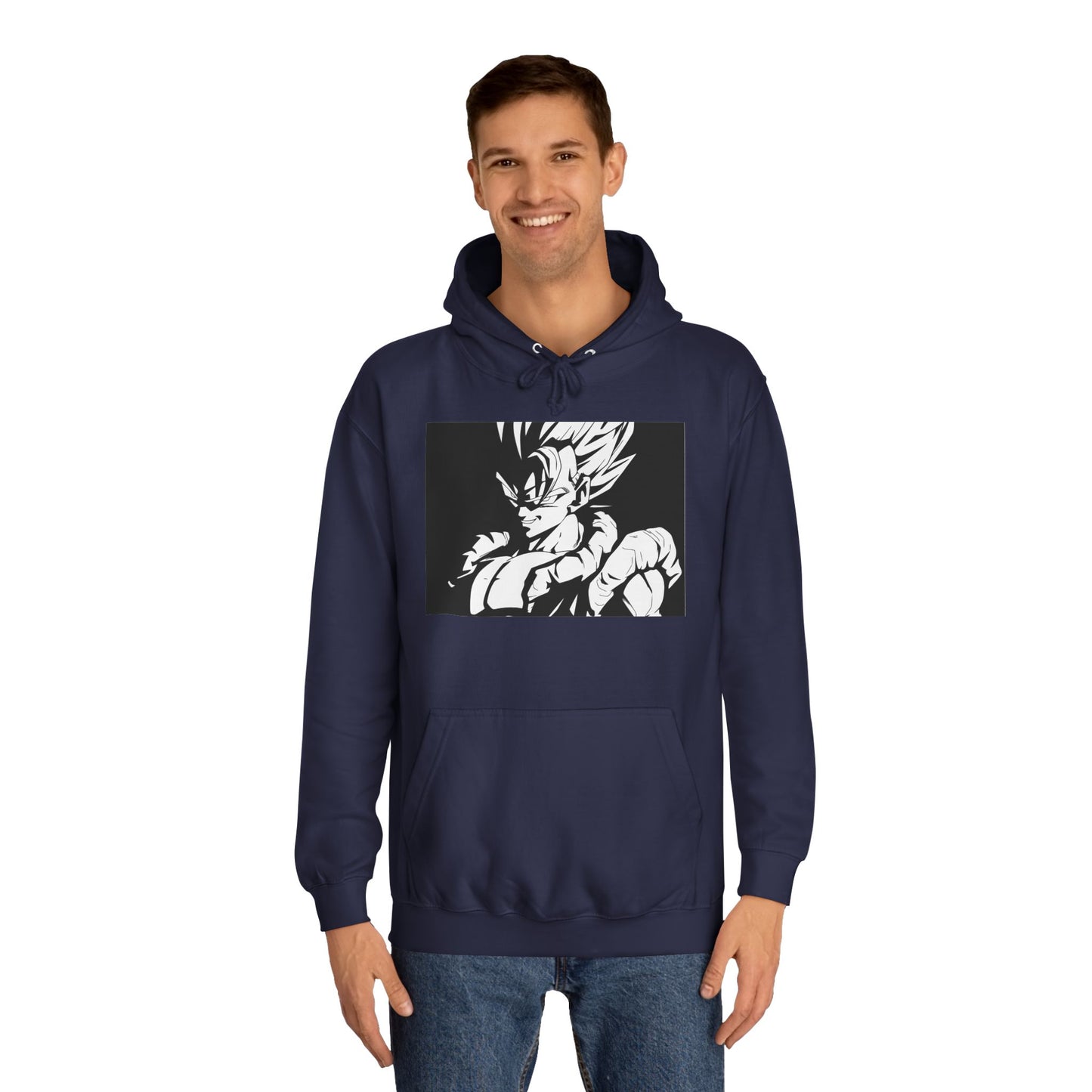 Get Yours Now -- Japanese Superhero anime in black and white (Hoodie - Cozy and Durable)