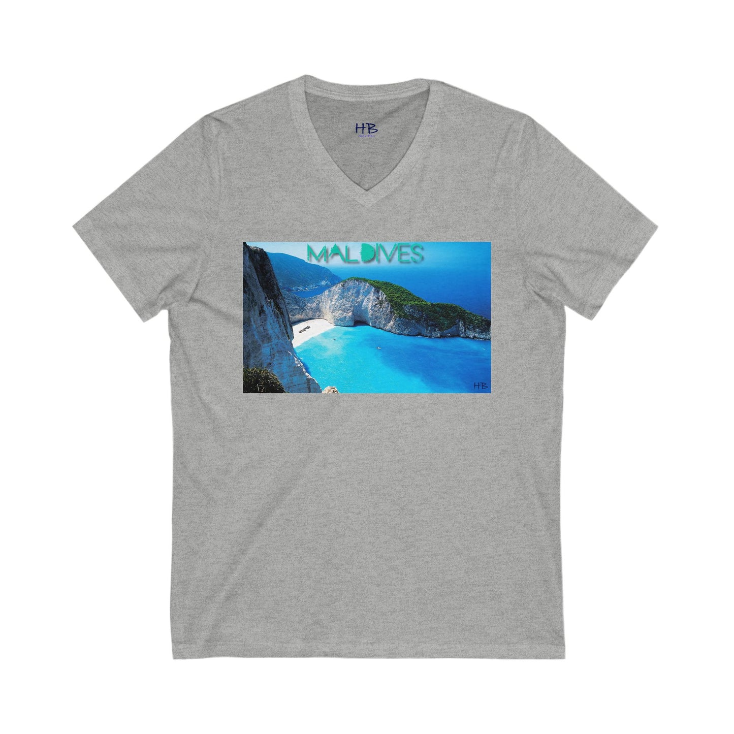 Paradise Found in the Maldives Marvel (Unisex Jersey Short Sleeve V-neck - Comfortable Everyday Wear)