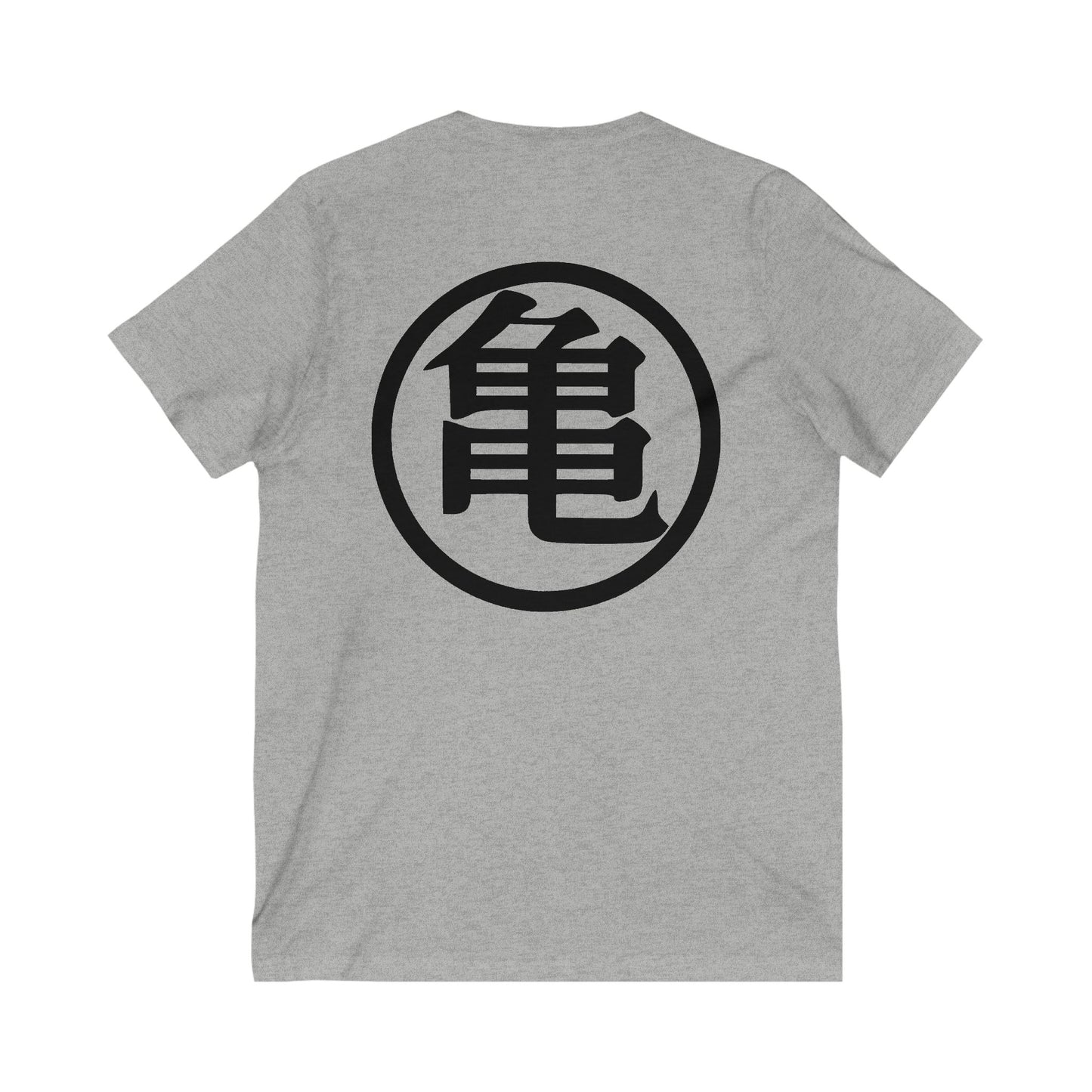 Japanese Superhero anime in black and white (Unisex Jersey Short Sleeve V-neck - Comfortable Everyday Wear)