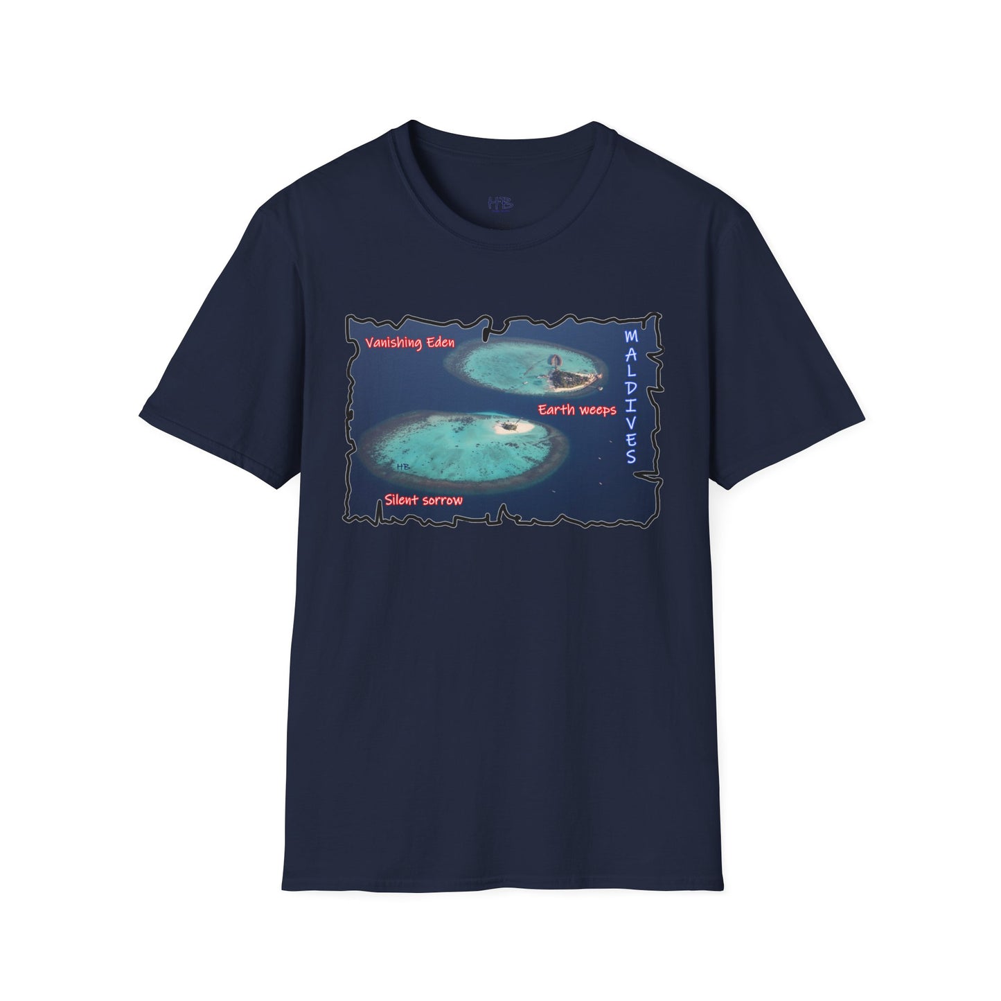 Climate Crusader Earth's Cry Tee;  Ocean's Embrace Crisis Conscious Maldives Melancholy