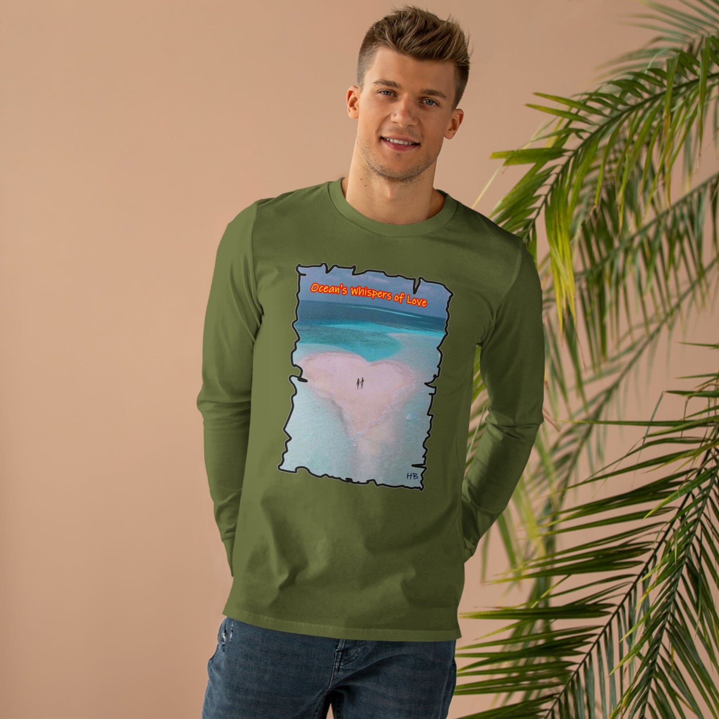 Get Yours Now -- Mystical Sands: Love's Eternal Enchantment Ode to Love (Men's Base Longsleeve Tee - All-Season Wear)