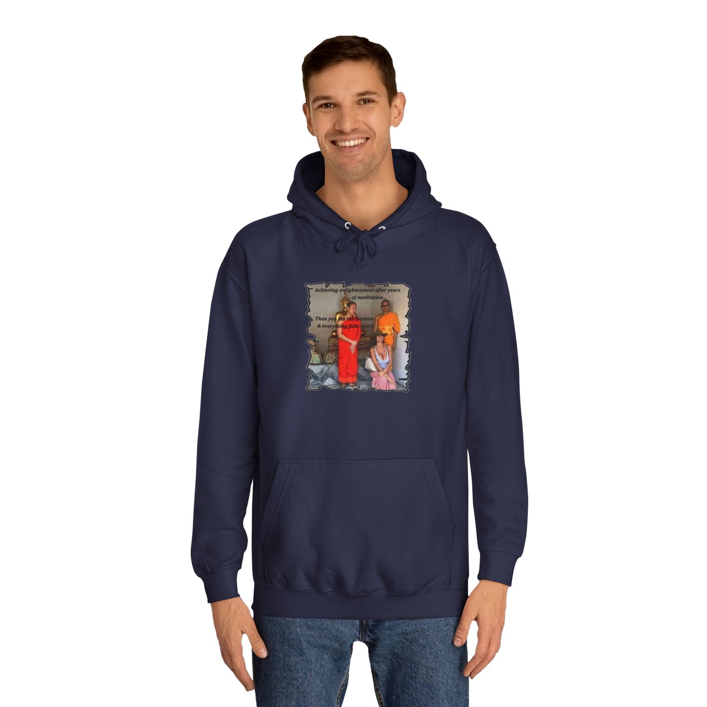 Get Yours Now -- Cheeky Buddhist Humorous Meditation Temptation and Enlightenment (Hoodie - Cozy and Durable)