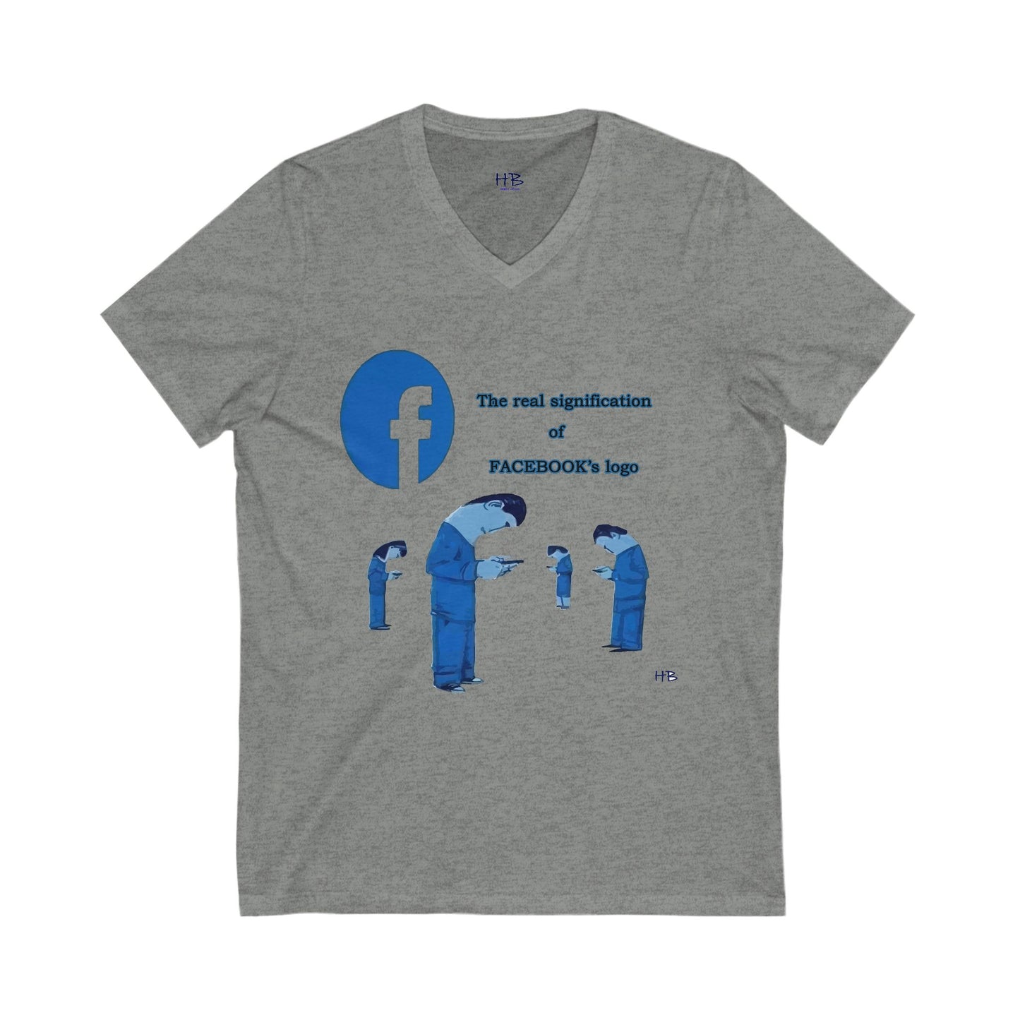 Behind the Logo Unveiling the True Facebook (Unisex Jersey Short Sleeve V-neck - Comfortable Everyday Wear)