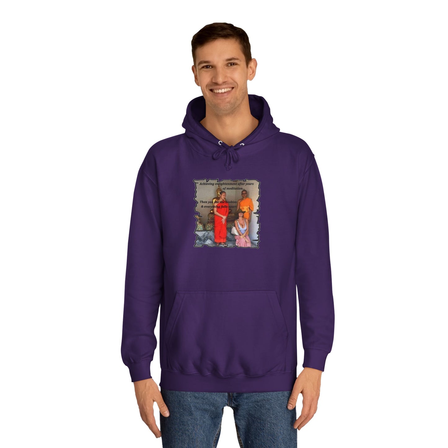 Get Yours Now -- Cheeky Buddhist Humorous Meditation Temptation and Enlightenment (Hoodie - Cozy and Durable)