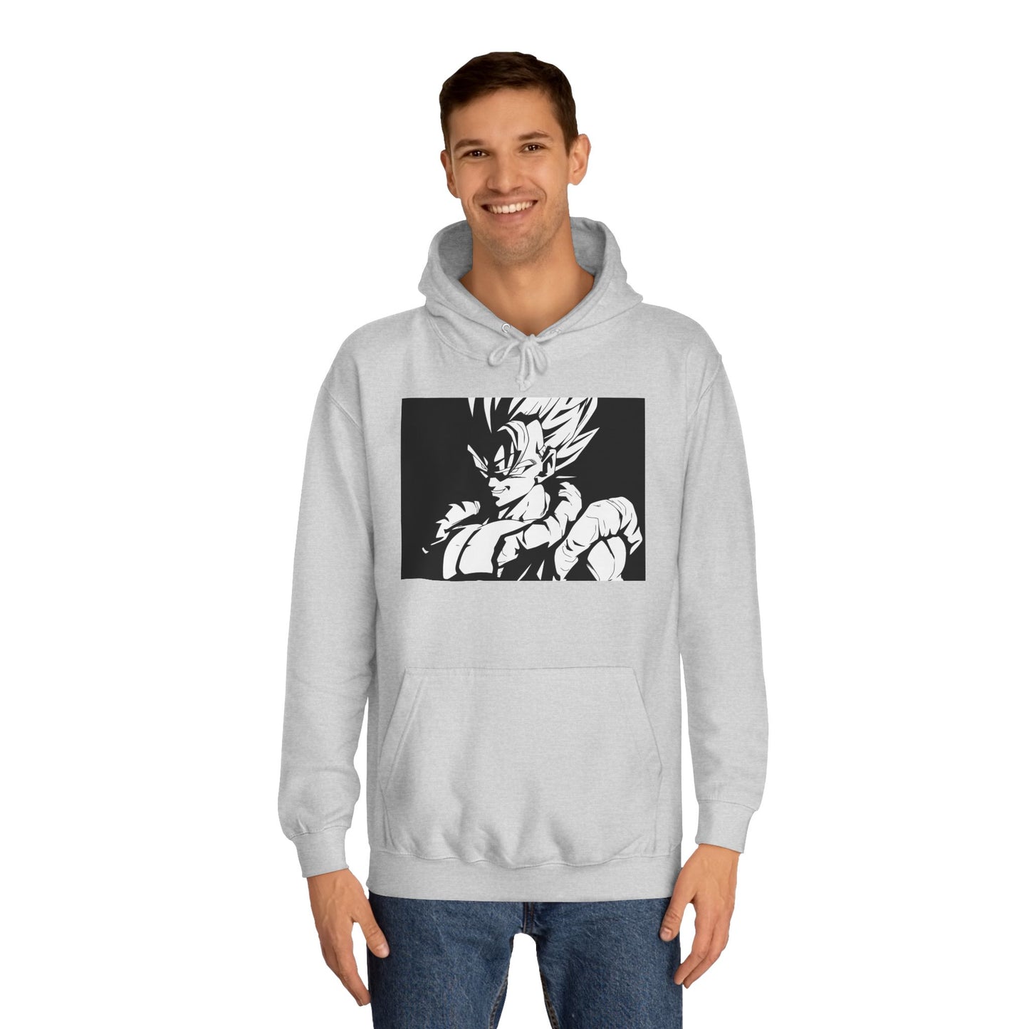 Get Yours Now -- Japanese Superhero anime in black and white (Hoodie - Cozy and Durable)