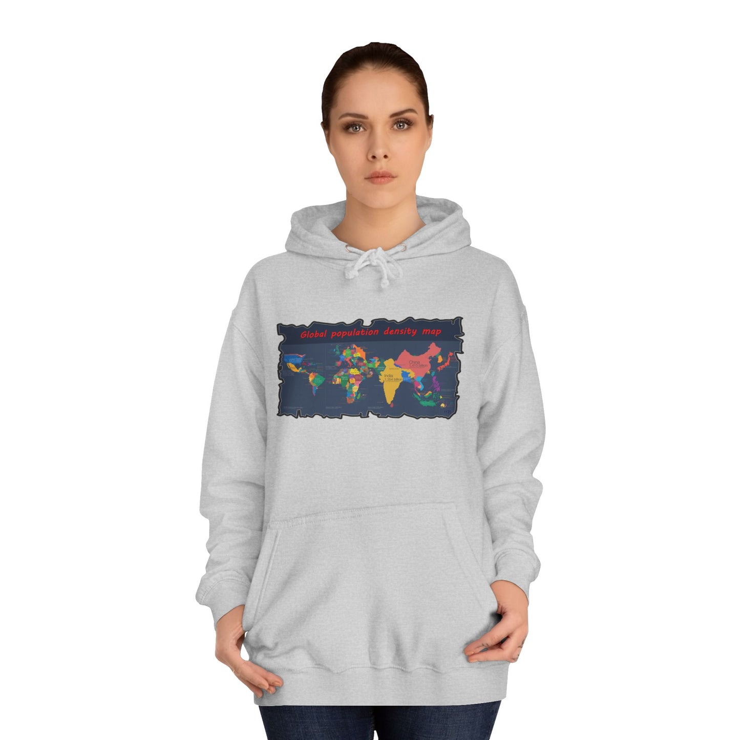 Get Yours Now -- Global density world population (Hoodie - Cozy and Durable)