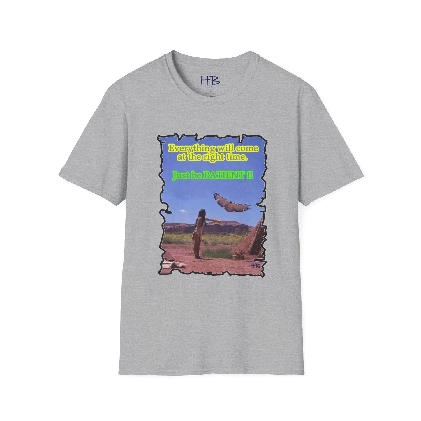 Patience is the solution and avoidance to many problems. Native American lady with large bird