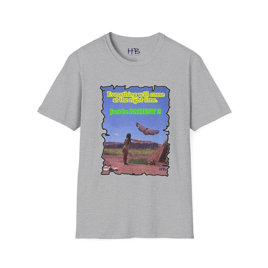 Patience is the solution and avoidance to many problems. Native American lady with large bird