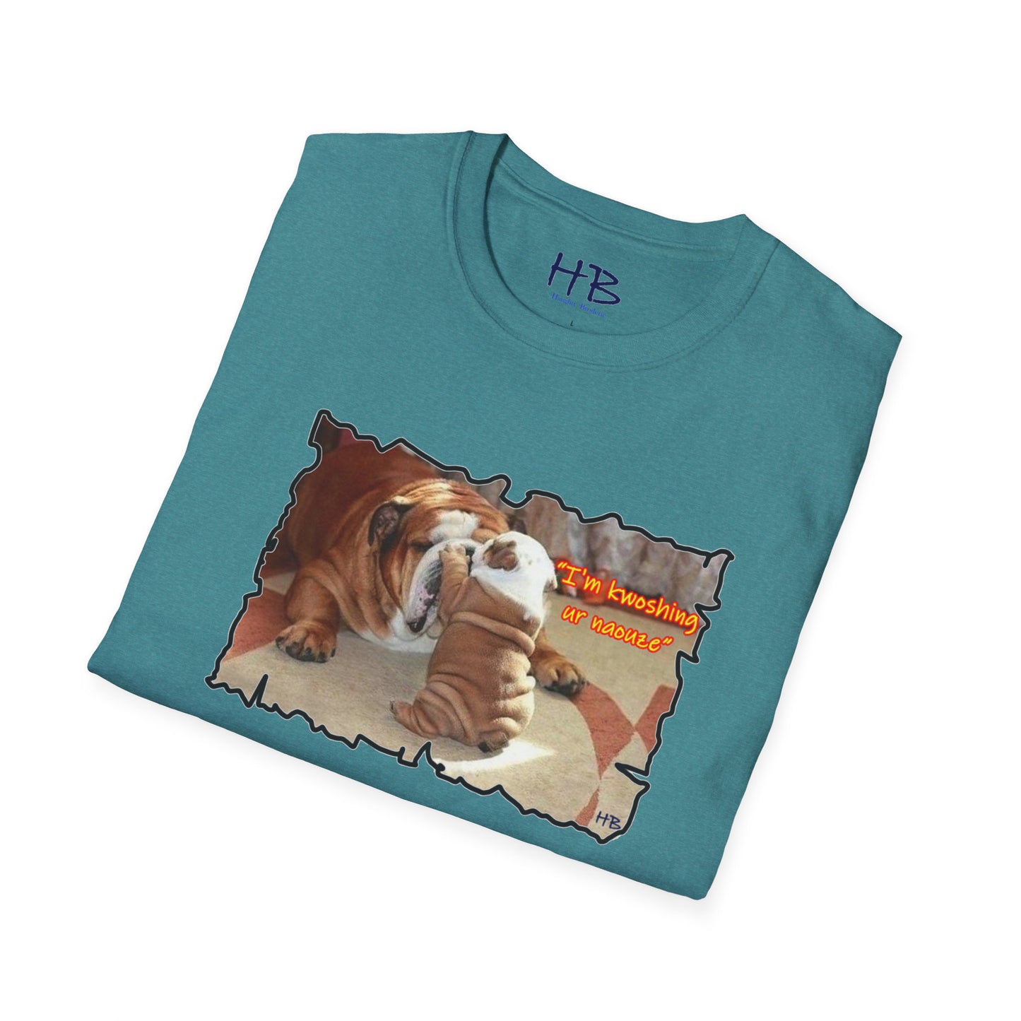 Baby Bull Dog squashing mommy's nose