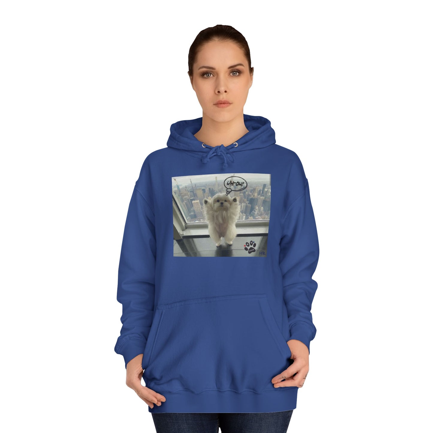 Bichon Maltese paws in the air in trouble with K9 dog patrol (Hoodie - Cozy and Durable)