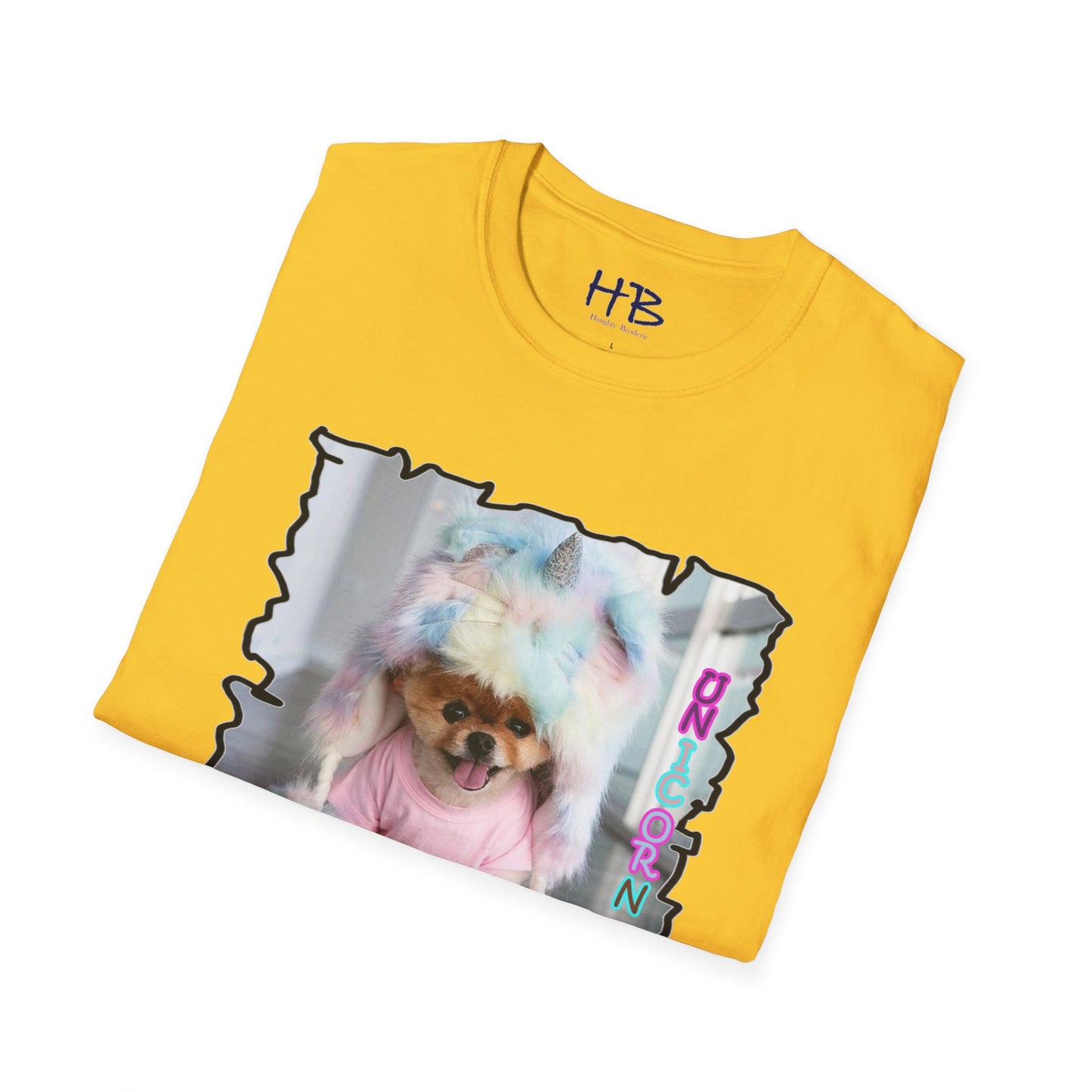 Little puppy wearing a Unicorn 🦄 costume with a big happy smile!!