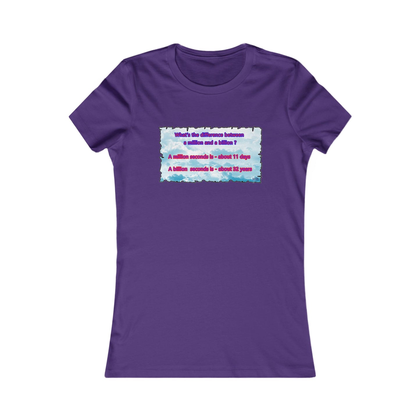 Difference between million and billion calculated in seconds (Women - Premium Cotton Tee)