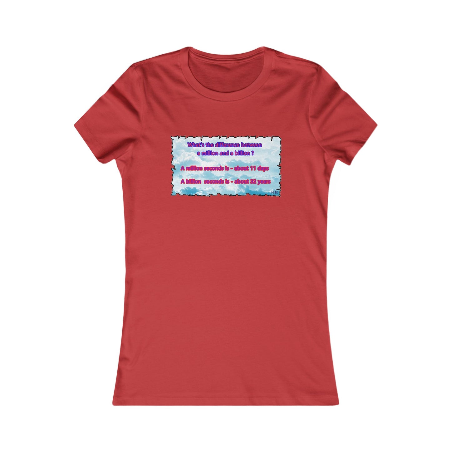 Difference between million and billion calculated in seconds (Women - Premium Cotton Tee)