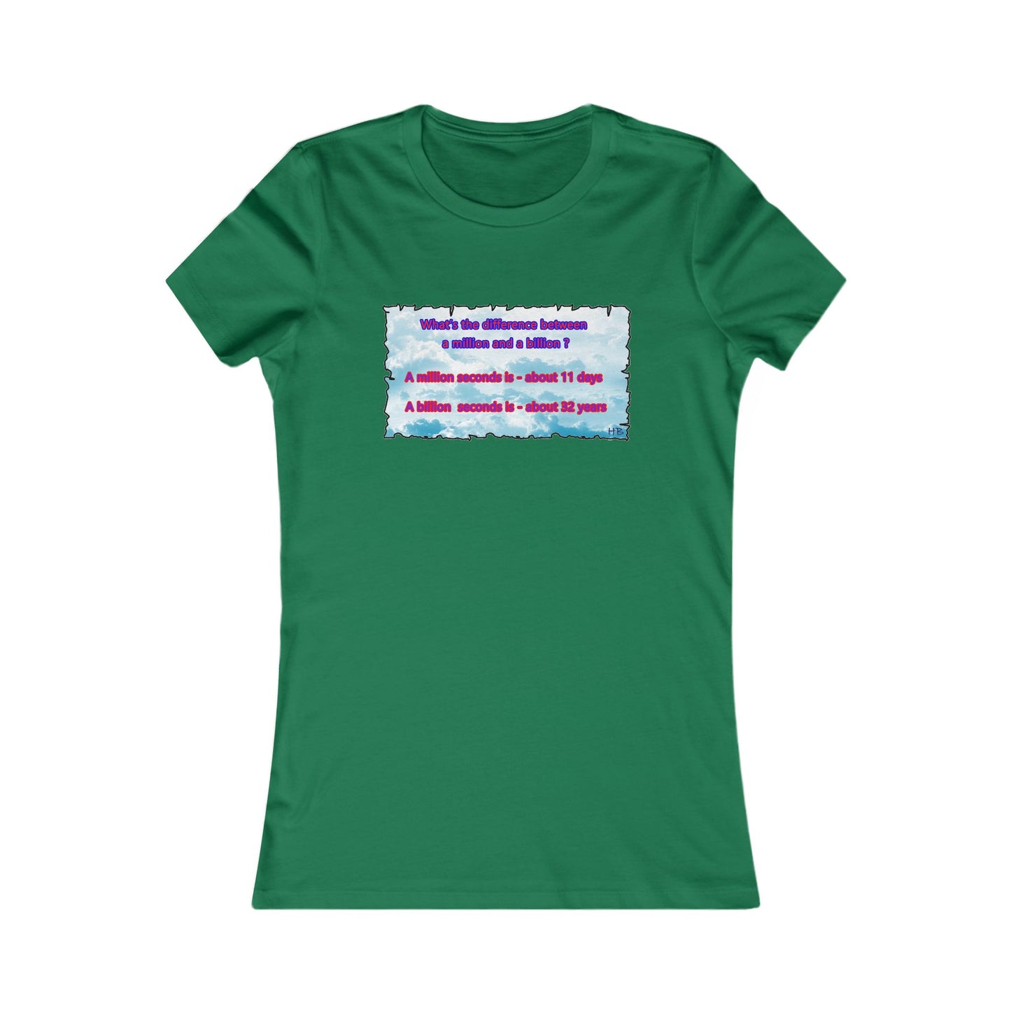 Difference between million and billion calculated in seconds (Women - Premium Cotton Tee)