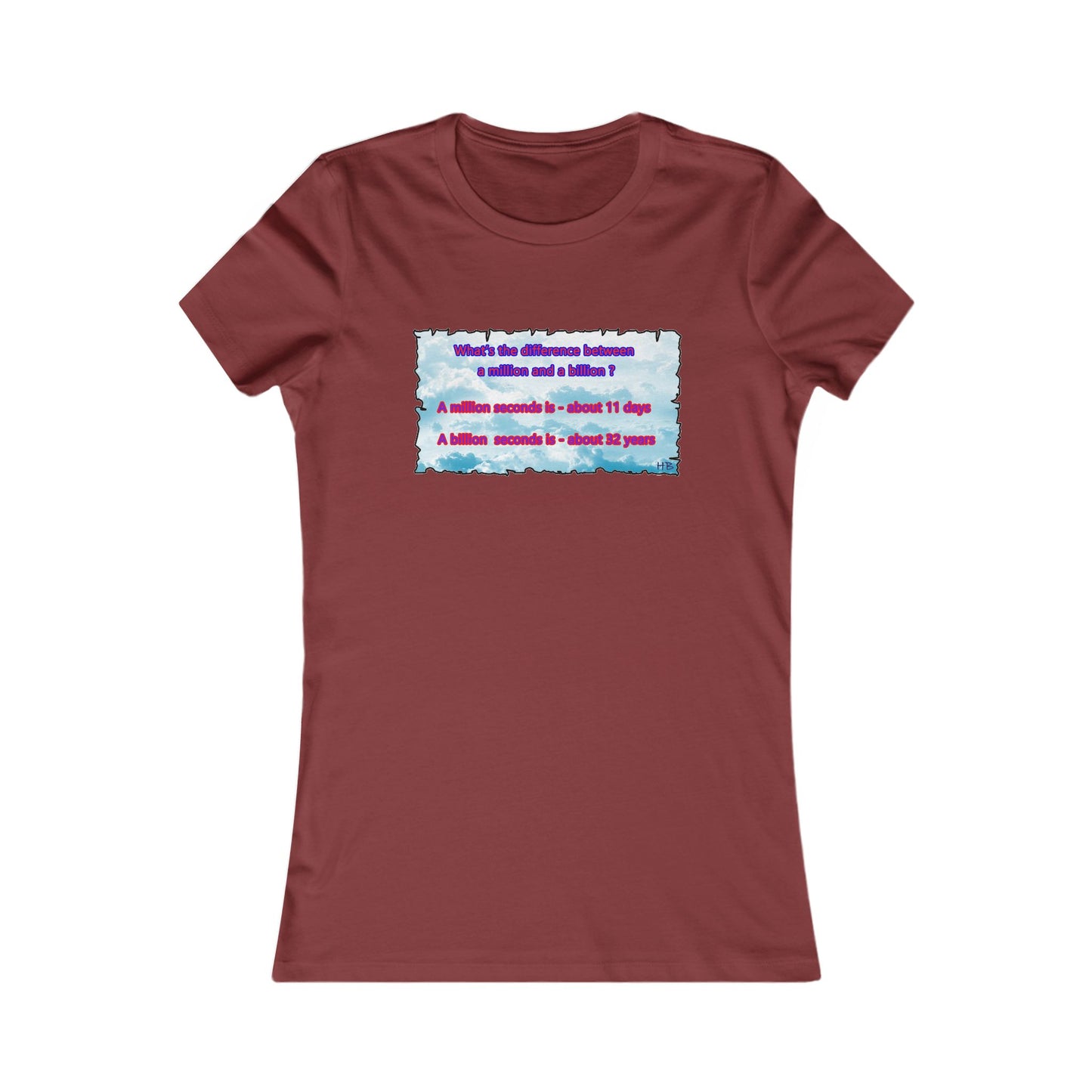 Difference between million and billion calculated in seconds (Women - Premium Cotton Tee)