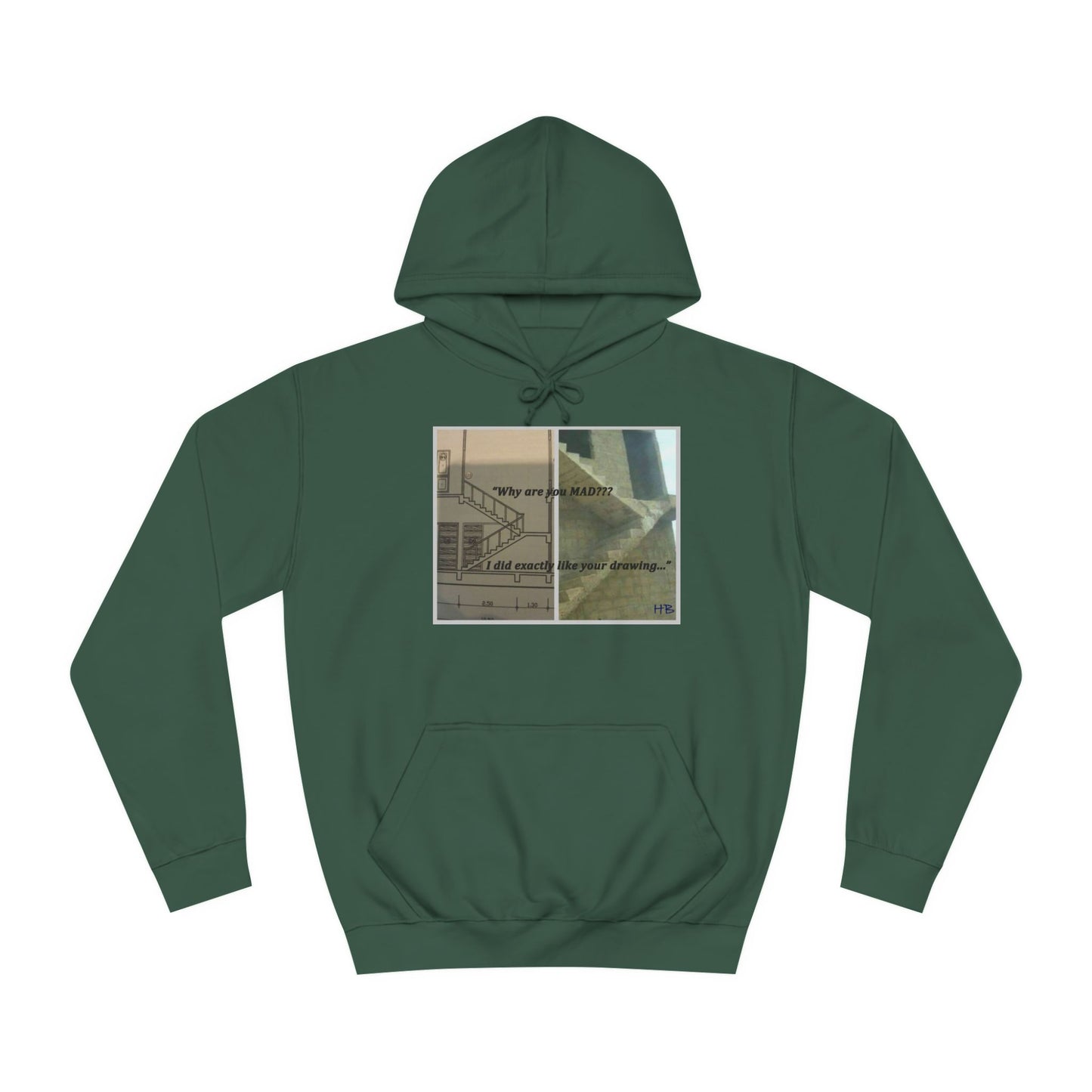 Get Yours Now -- Comical Architectural Irony Stairs Sketch (Hoodie - Cozy and Durable)