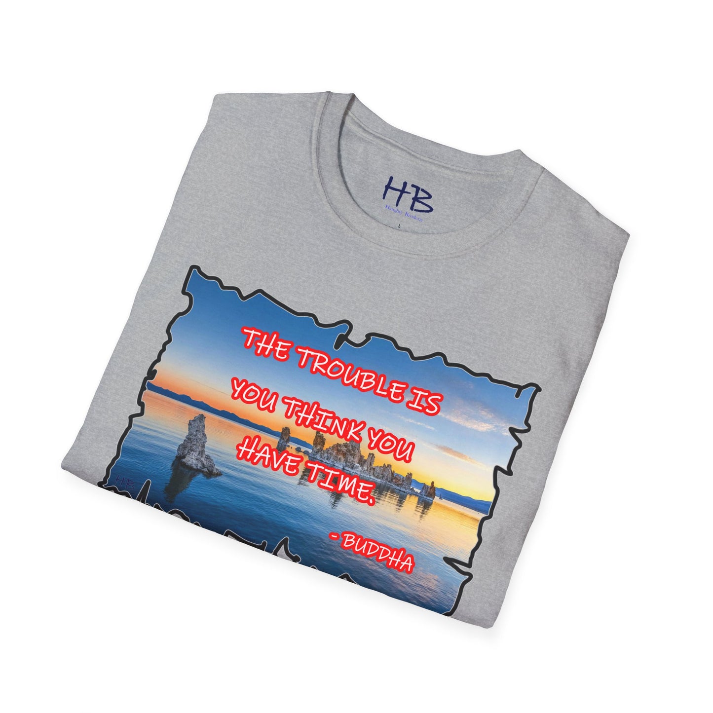 Buddha's Timeless Horizon Harmony; Philosophical Mirage Ethereal Lake Sunset Discourse 3