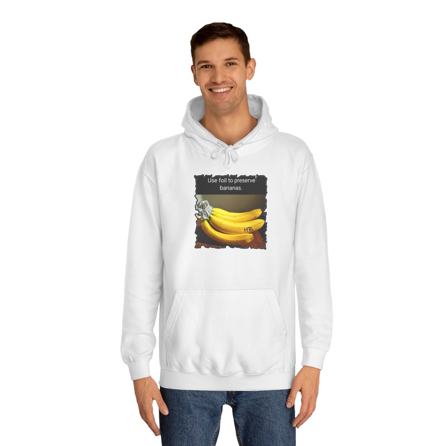 Use foil to preserve a banana (Hoodie - Cozy and Durable)