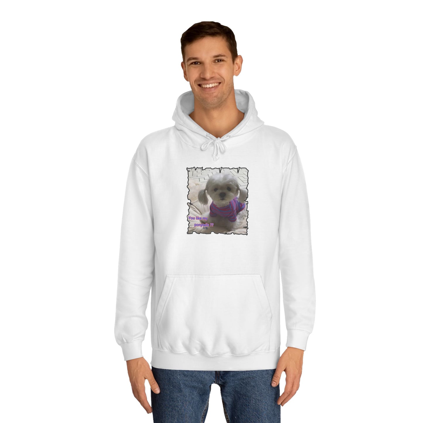 Bichon Maltese extra cute ponytails (Hoodie - Cozy and Durable)