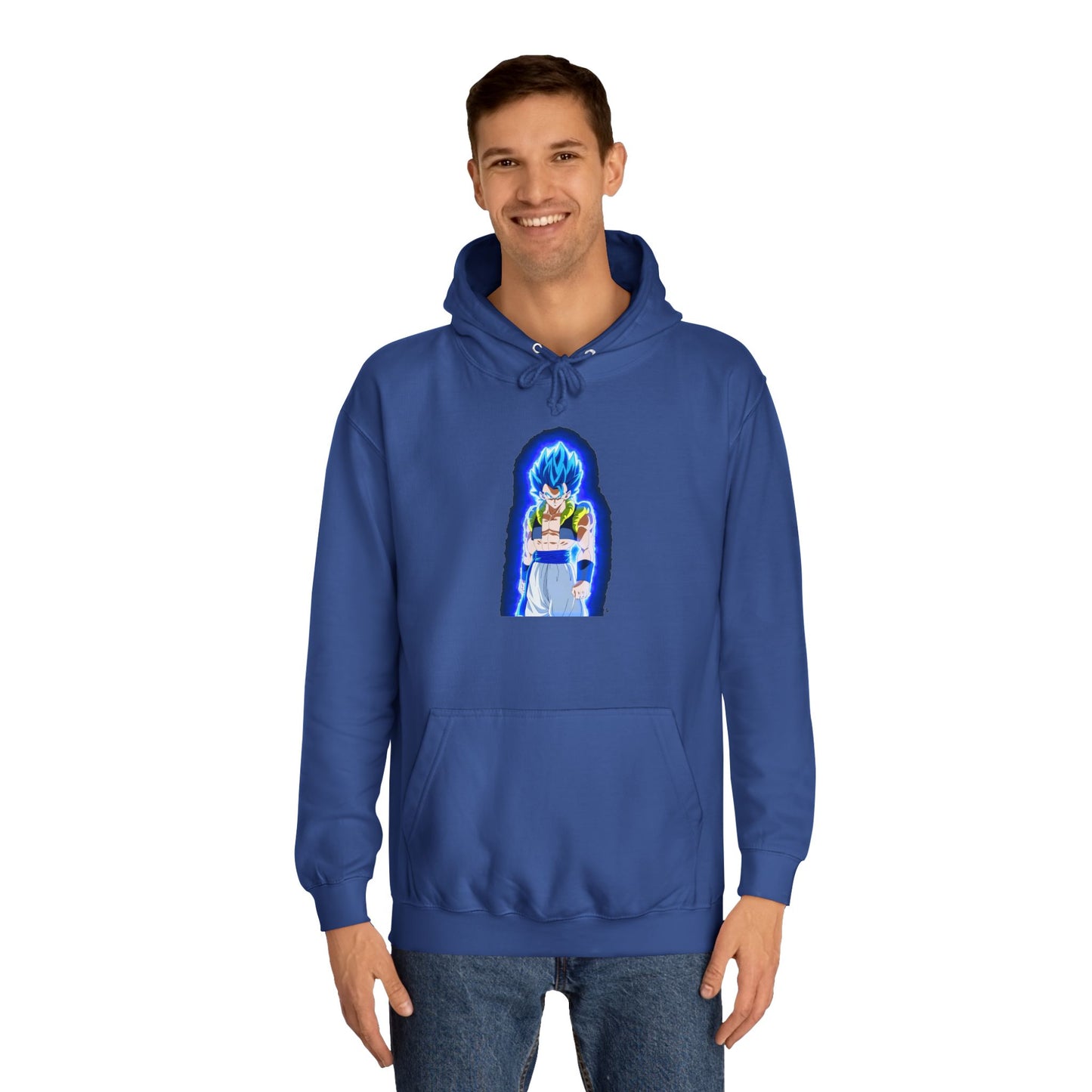 Superhero in Blue in max level (Hoodie - Cozy and Durable)