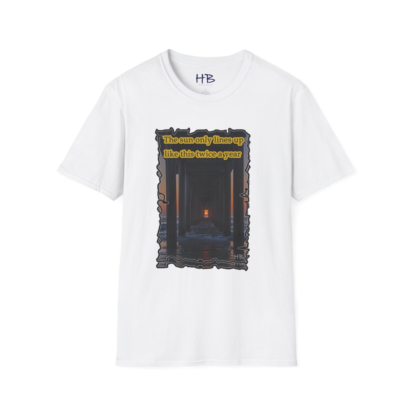 Beautiful experience the Magic of Nature of sunset through wooden tunnel