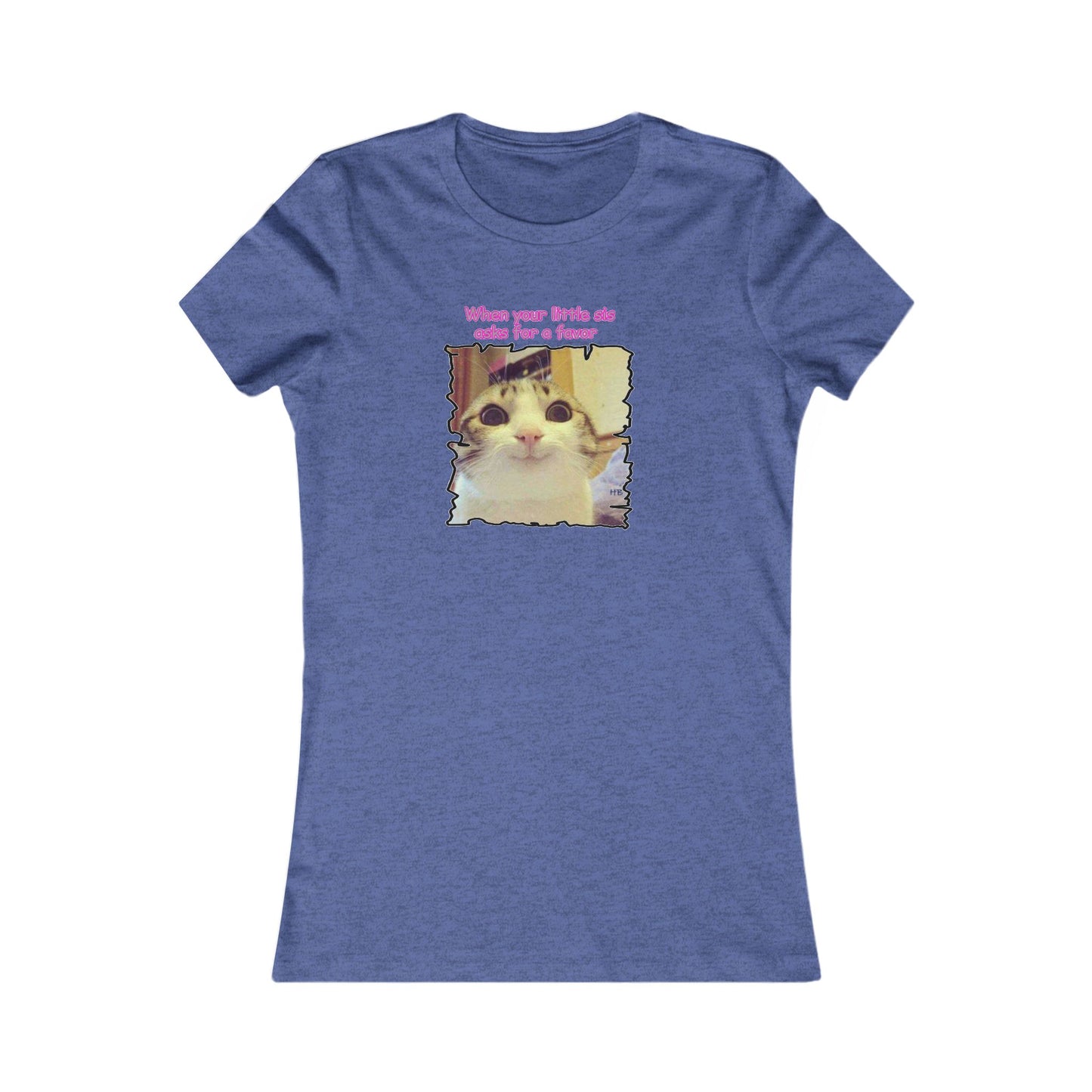 Adorable cat soft eyes like little sister asking for a favor (Women - Premium Cotton Tee)