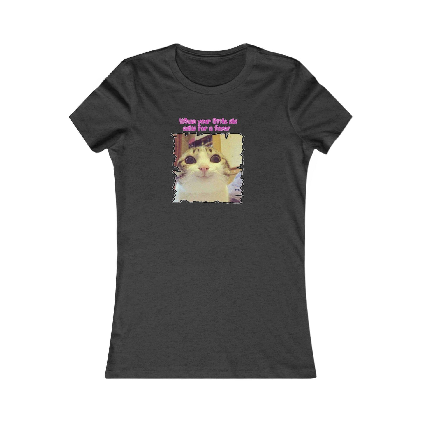 Adorable cat soft eyes like little sister asking for a favor (Women - Premium Cotton Tee)