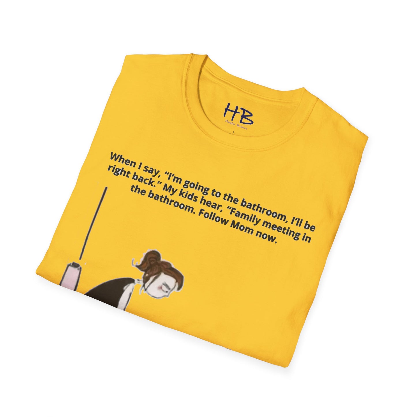 Family meetings in bathroom while mom is at the toilet