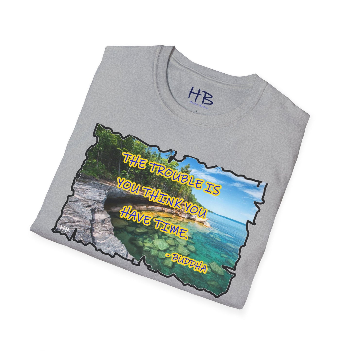 Buddha's Timeless Horizon Harmony; Philosophical Mirage Ethereal Lake Sunset Discourse 6